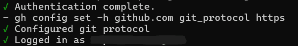 GitHub CLI Authentication Success