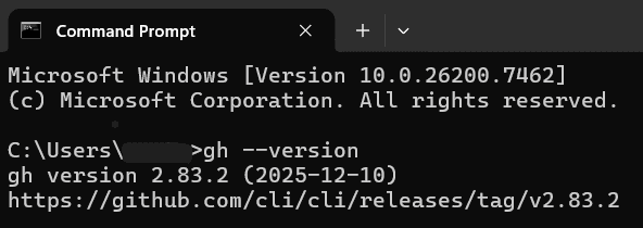 GitHub CLI Version Check